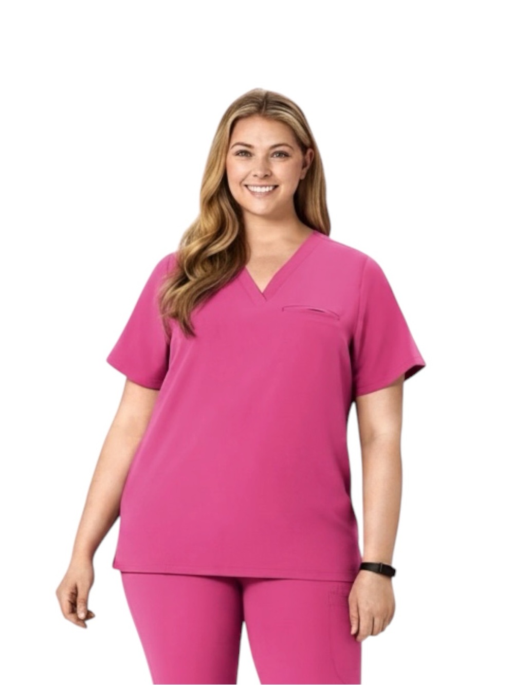 Mandala 6 Pocket Scrub Top Bloom Pink Women’s 2XL NWT